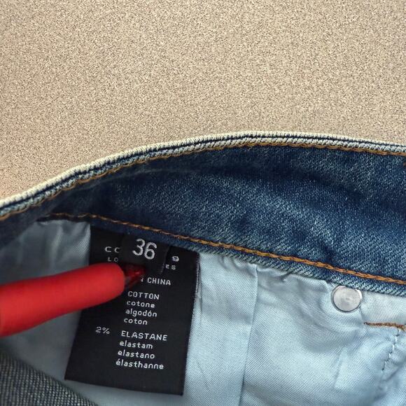 Cooper 9 Men SZ 36 Skinny Distressed Flames Purple Yellow Rocker Streetwear - Picture 9 of 11